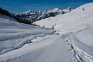 Vista invernale dagli alpeggi di Foresus, Chamois - Italia