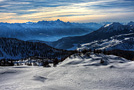 Vista invernale dall'Alpe Champlong, Chamois - Italia